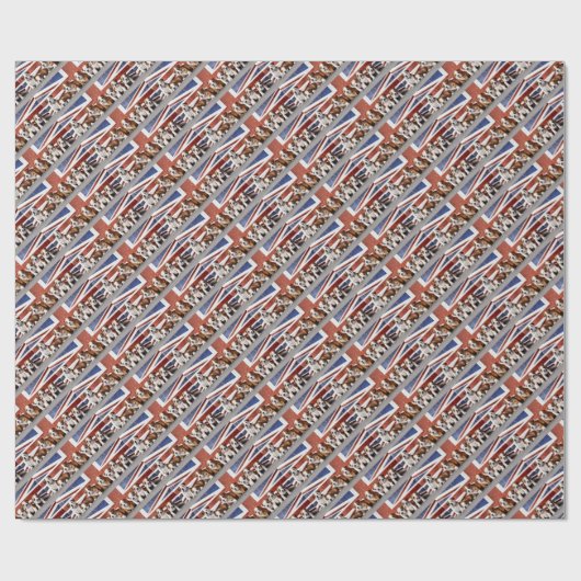 Hundewelpen Geschenkpapier (Flach)