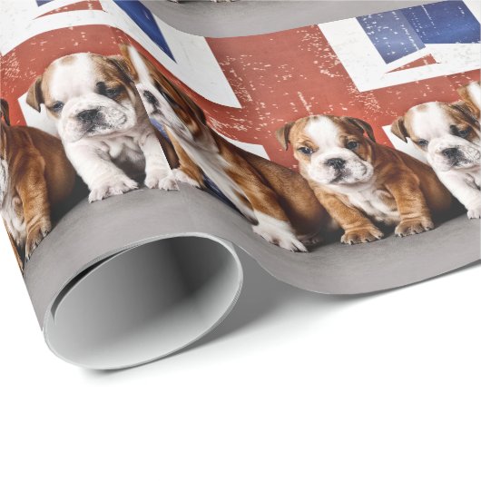 Hundewelpen Geschenkpapier (Rolleneckpunkt)