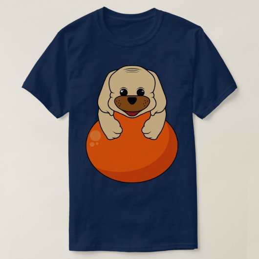 Hundewelpen mit Ballon T-Shirt (Design vorne)