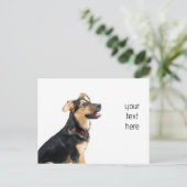 Hundewelpen Postkarte (Stehend Vorderseite)