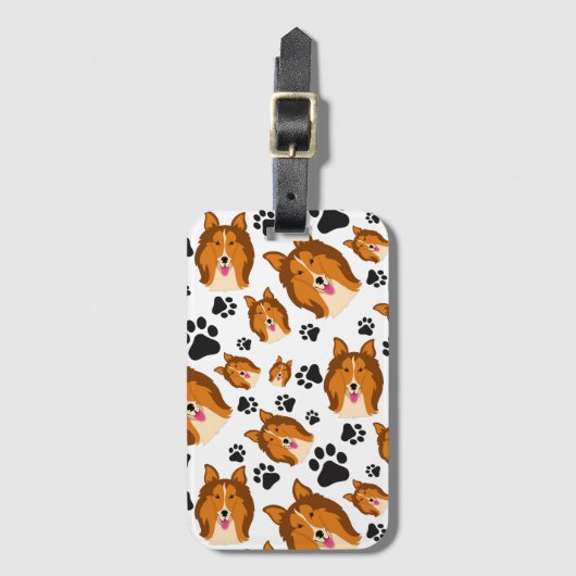 Hundewelpen-Tatzen die Gepäckanhänger (Vorderseite Vertikal)