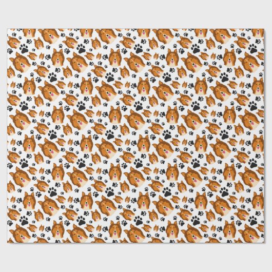 Hundewelpen-Tatzen die Geschenkpapier (Flach)