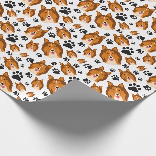 Hundewelpen-Tatzen die Geschenkpapier (Ecke)