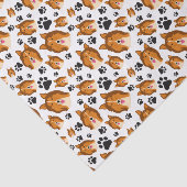 Hundewelpen-Tatzen die Seidenpapier (Ausschnitt)