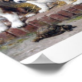 Hundewelpen und Schildkröten Poster (Ecke)