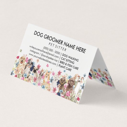 Hundewelpen Visitenkarten (Rückseite)