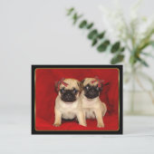 Hundewelpen zu Weihnachten Mops (Stehend Vorderseite)