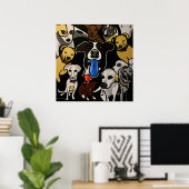 Hundeweltposter Poster (Heimbüro)