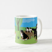 Hundewildes Party in der Natur Kaffeetasse (VorderseiteRechts)
