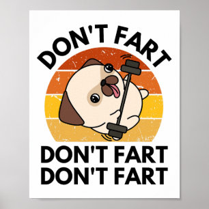Hundewitz Fitness Gym Workout Gewichtheben Poster