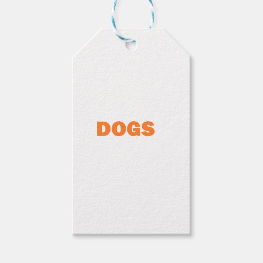 HUNDEWort in Gelb Geschenkanhänger (Vorderseite)