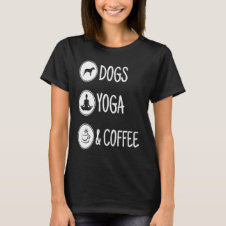 Hundeyoga und Kaffee T-Shirt