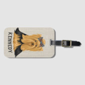 Hundeyorkshire-Terrier Yorkie Welpen-| Gepäckanhänger (Vorderseite (Horizontal))