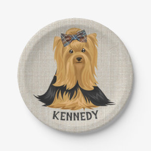 Hundeyorkshire-Terrier Yorkie Welpen- Pappteller
