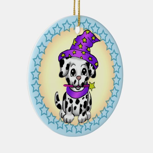 Hundezauberer Keramik Ornament (Rechts)