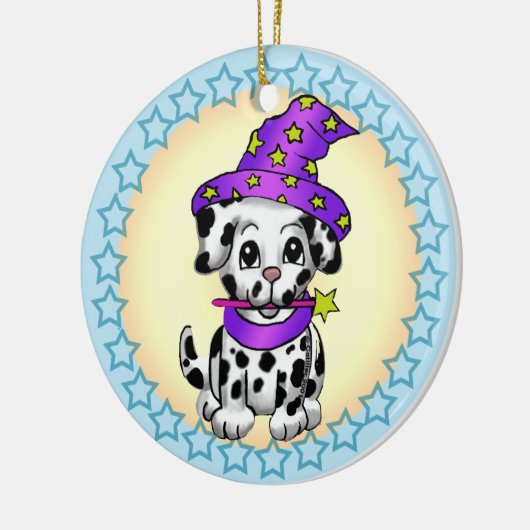 Hundezauberer Keramik Ornament (Links)