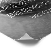 Hundeziffer von Emily Dickinson, Schwarzweiß-Foto Poster (Ecke)