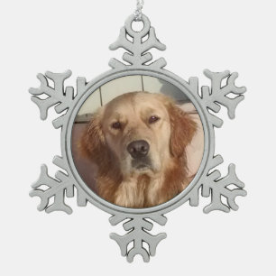 Hundezinn-Schneeflocke-Verzierung Schneeflocken Zinn-Ornament