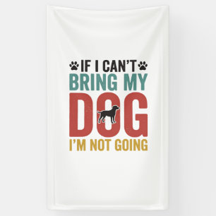 Hundezitat Vintage-Vektor Wenn ich meinen Hund nic Banner