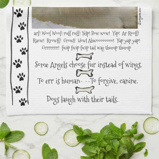 Hundezitate Lhasas Apso Küchentuch (Gefaltet)