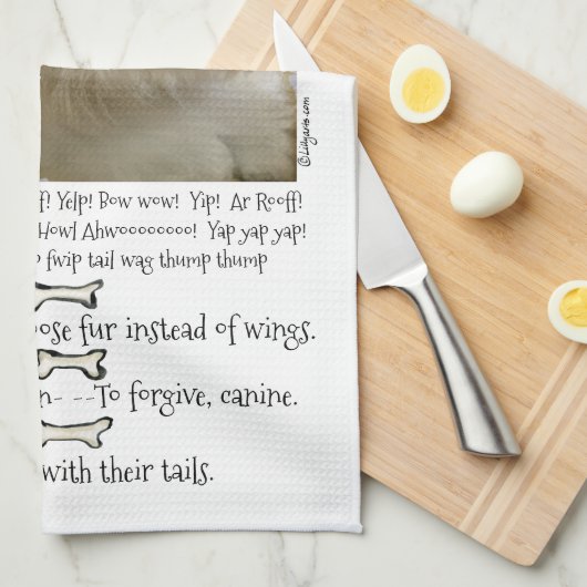 Hundezitate Lhasas Apso Küchentuch (Viertel Falte)