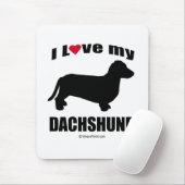 "HUNDEzucht" - DACHSUND - "ICH LIEBE MEIN DACHSUND Mousepad (Mit Mouse)