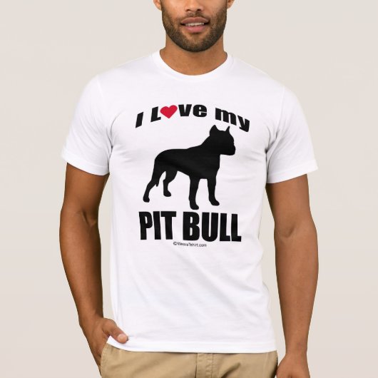 "HUNDEzucht" - GRUBE BULL - "ICH LIEBE MEINE GRUBE T-Shirt (Vorderseite)
