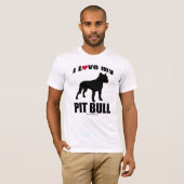 "HUNDEzucht" - GRUBE BULL - "ICH LIEBE MEINE GRUBE T-Shirt (Vorne ganz)
