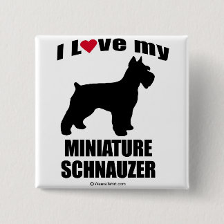 "HUNDEzucht" - MINIATURSCHNAUZER - "ICH LIEBE Button