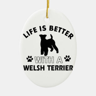 Hundezuchtentwürfe Walisers Terrier Keramik Ornament