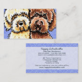 Hundezüchter Labradoodle Rescue Blue Leinwand Visitenkarte (Vorne/Hinten)