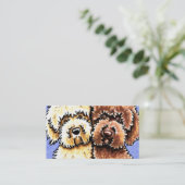 Hundezüchter Labradoodle Rescue Blue Leinwand Visitenkarte (Stehend Vorderseite)