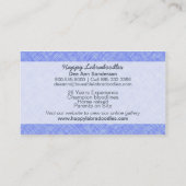 Hundezüchter Labradoodle Rescue Blue Leinwand Visitenkarte (Rückseite)