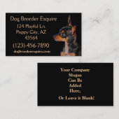 Hundezüchter-Landjunker Visitenkarte (Vorne/Hinten)