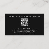 Hundezüchter QR-Code Zwinger Monogramm SCHWARZ & W Visitenkarte (Rückseite)