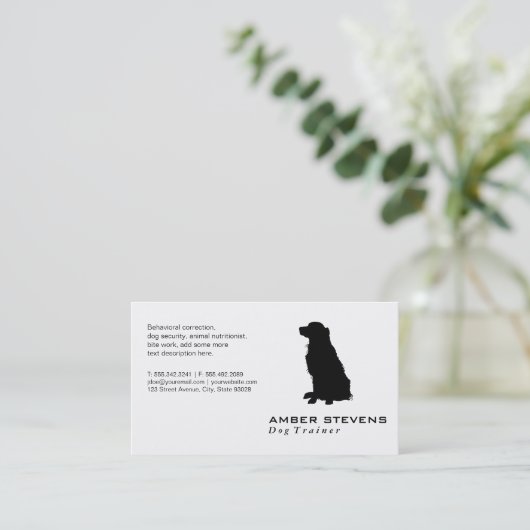 Hundezüchter Visitenkarte (Stehend Vorderseite)