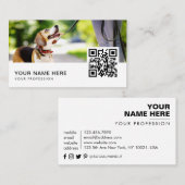 Hundezüchter Visitenkarten QR Code Visitenkarte (Vorne/Hinten)