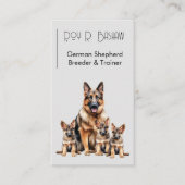 Hundezüchtertrainer Deutscher Schäferpuppy QR Code Visitenkarte (Vorderseite)