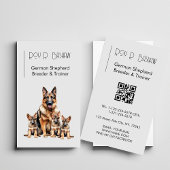 Hundezüchtertrainer Deutscher Schäferpuppy QR Code Visitenkarte
