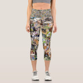 Hundfoto Collage, Capri Leggings (Vorderseite)