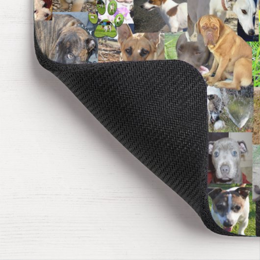 Hundfoto Collage, Mousepad (Ecke)