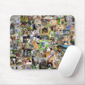 Hundfoto Collage, Mousepad (Mit Mouse)