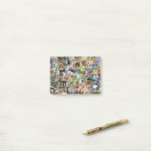 Hundfoto Collage, Post-it Klebezettel (Auf Schreibtisch)