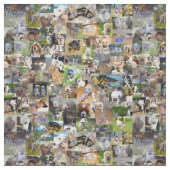 Hundfoto Collage, Stoff (Nahaufnahme)