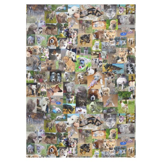 Hundfoto Collage, Tablecloth Tischdecke (Vorderseite)