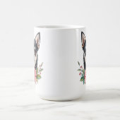Hündin Chihuahua mit hübschen Blume Kaffeetasse (Mittel)
