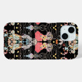 Hündin, Schwarz-weißes Klimt-Muster, CENTAUR Case-Mate iPhone Hülle (Rückseite (Horizontal))