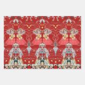 Hündin, Schwarz-weißes Klimt-Muster, CENTAUR Geschenkpapier Set (Vorderseite 2)