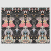 Hündin, Schwarz-weißes Klimt-Muster, CENTAUR Seidenpapier (Vorderseite)