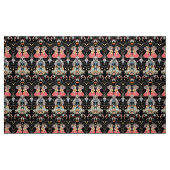 Hündin, Schwarz-weißes Klimt-Muster, CENTAUR Stoff (Fat Quarter (45,7 x 55,9 cm))